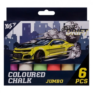 Крейда Yes кольорова Street Drift 6 шт JUMBO (400500) зображення 1