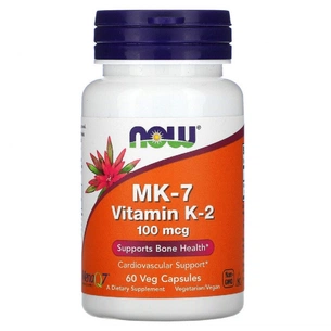 Вітамін Now Foods Вітамін К-2, K-2 (MK7), 100 мкг, 60 вегетаріанських капсул (NOW-00992) зображення 1