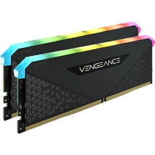 Модуль пам'яті для комп'ютера DDR4 16GB (2x8GB) 3200 MHz Vengeance RGB RS Black Corsair (CMG16GX4M2E3200C16) зображення 1