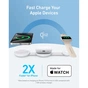 Зарядний пристрій Anker MagGo Wireless Charging Pad 15W 3-in-1 Foldable White (B25M8H21) - зменшене зображення 5