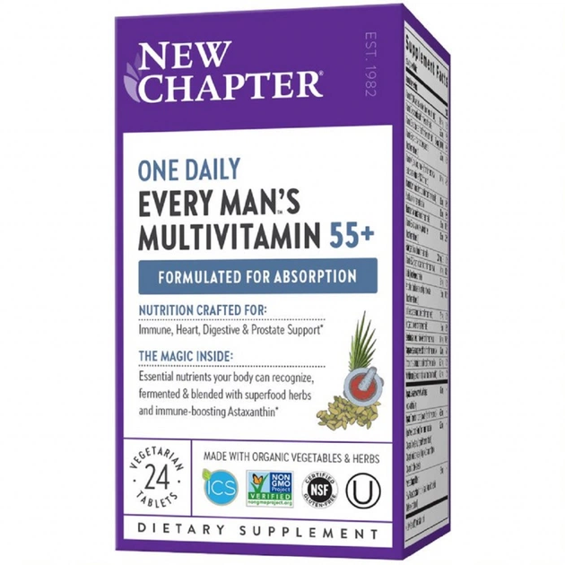 Мультивітамін New Chapter Щоденні Мультівітаміни для Чоловіків 55+, Every Man's One Da (NC0126) - изображение 1