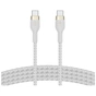 Дата кабель USB-C to USB-C 1.0m BRAIDED SILICONE white Belkin (CAB011BT1MWH) - зменшене зображення 1