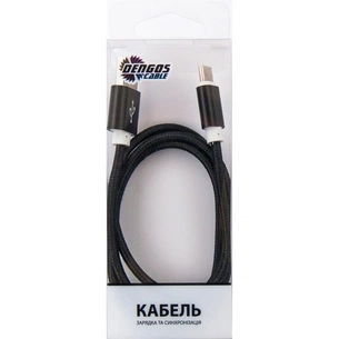 Дата кабель USB 2.0 AM to USB-C 1.0m black Dengos (NTK-TC-MT-BLACK) зображення 1