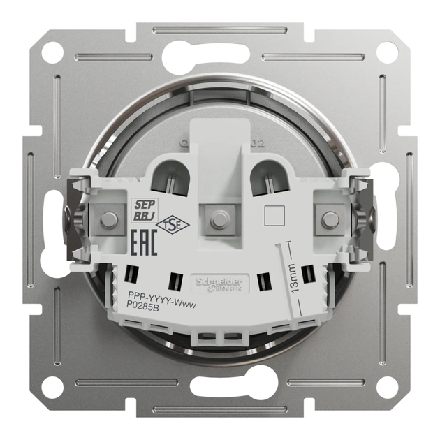 Розетка Schneider Electric ASFORA без заземлення алюм. (EPH3000161) - зображення 8