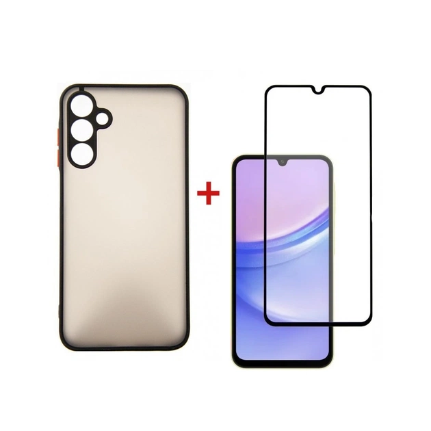 Чохол до мобільного телефона Dengos Kit for Samsung Galaxy A25 5G case + glass (Black) (DG-KM-65) - зображення 1
