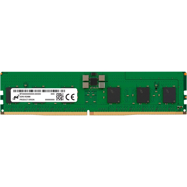 Модуль пам'яті для сервера Micron DDR5 ECC UDIMM 16GB 1Rx8 5600 CL46 (16Gbit) (Single Pack) (MTC10C1084S1EC56BR) - зображення 1