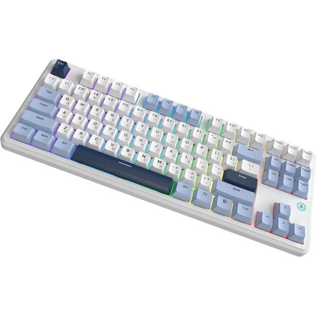 Клавиатура Ajazz AK870 V2 Flying Fish Switch USB UA White/Blue (AK870-V2-FF-BWB) - изображение 5