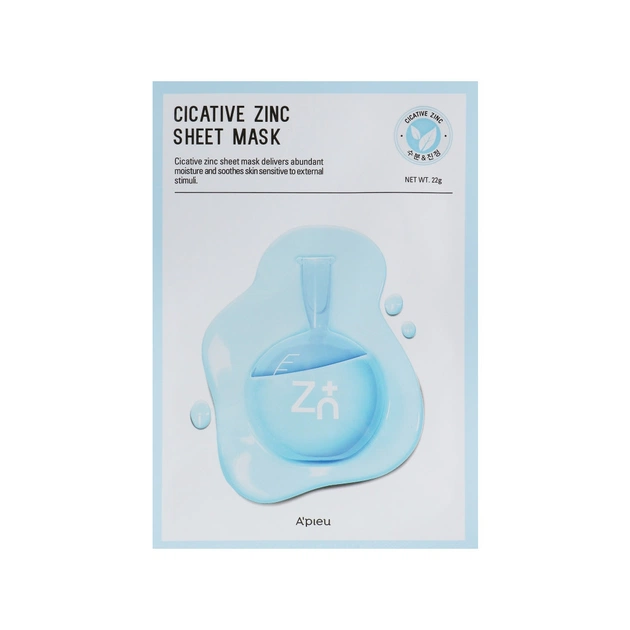 Маска для обличчя A'pieu Cicative Zinc Sheet Mask 22 г (8809530070383) - зображення 1