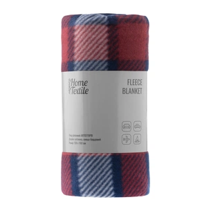 Плед Ardesto Fleece 100% поліестер, клітинка, синьо-бордовий 130х160 см (ART0719PB) зображення 1