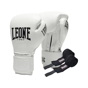 Боксерські рукавички Leone GN111 The Greatest White 16 унцій (бинти в комплекті) (GN111_White_16oz) зображення 1
