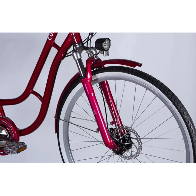 Електровелосипед Dorozhnik 28" eCORAL DD FR рама-19" 48B 17.5А*г 500Вт 2026 рубіновий (ELB-D-28-121) - picture 4