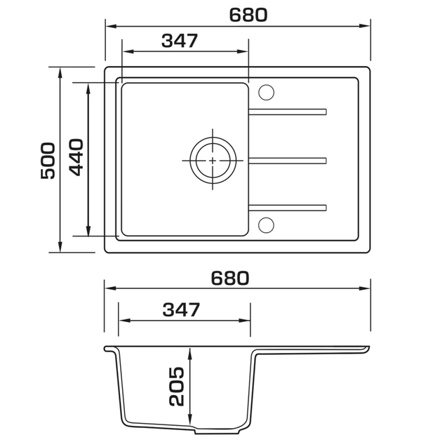 Мийка кухонна GRANADO Blanos black shine (gr2501) - picture 9
