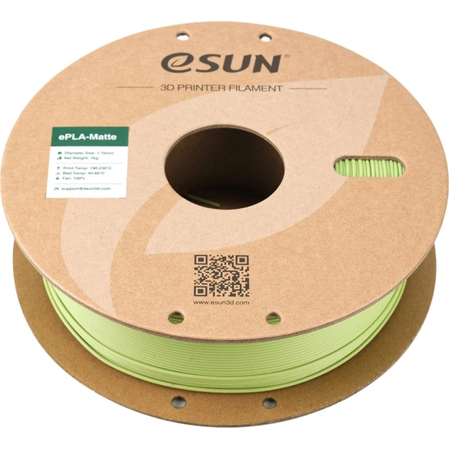 Пластик для 3D-принтера eSUN ePLA-Matte, 1,75мм, 1кг, green matcha (ePLA-Matte-P175MAG1) - изображение 3