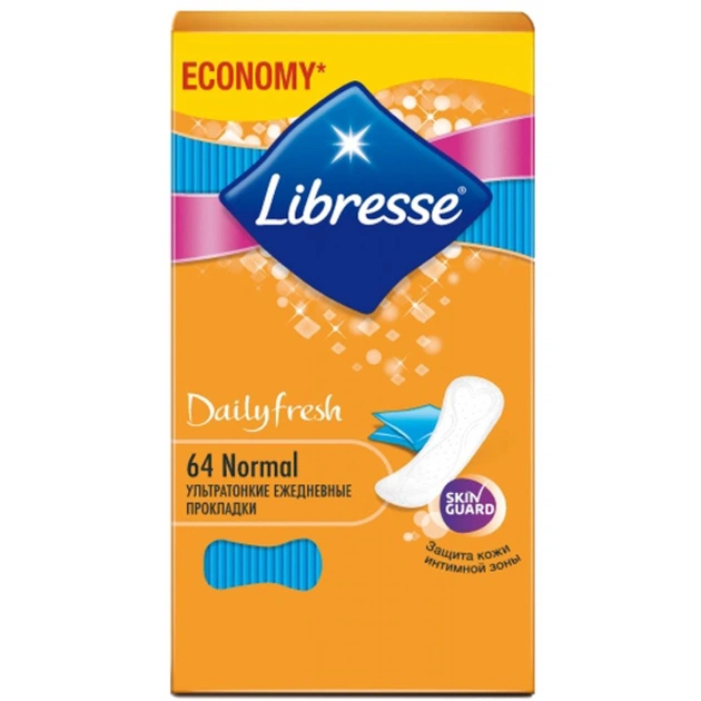 Щоденні прокладки Libresse Dailyfresh Normal в індивідуальній упаковці 64 шт (7322540758214) - изображение 1