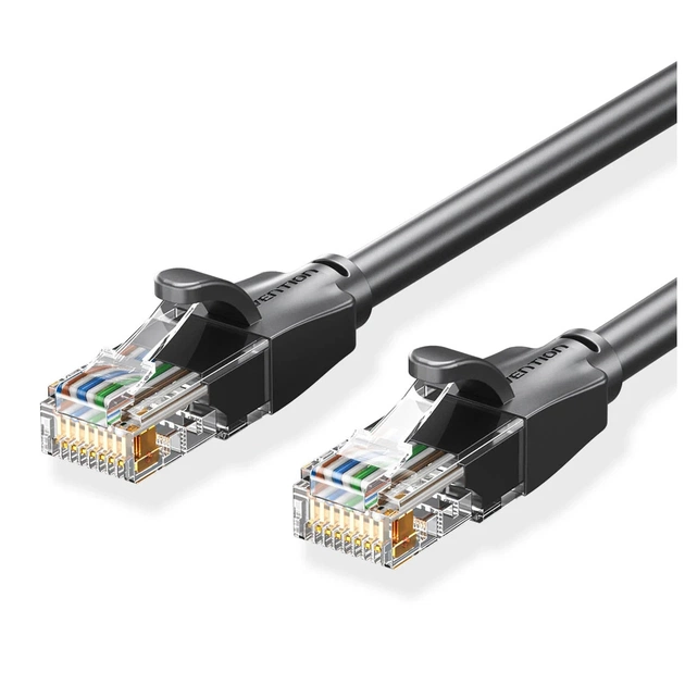 Патч-корд 1.5м, UTP cat 6 RJ-45 black Vention (IBEBG) - изображение 1