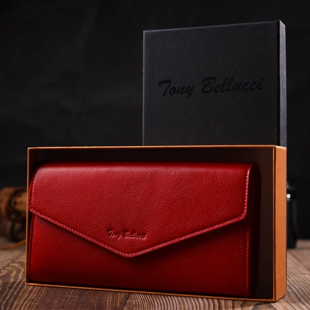 Портмоне Tony Bellucci Из натуральной кожи Красное (21977) - изображение 10