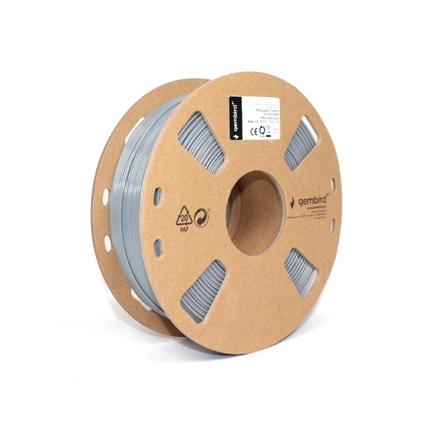 Пластик для 3D-принтера Gembird PETG, 1.75 мм, gray, 1 кг (3DP-PETG1.75-01-GR) - picture 3