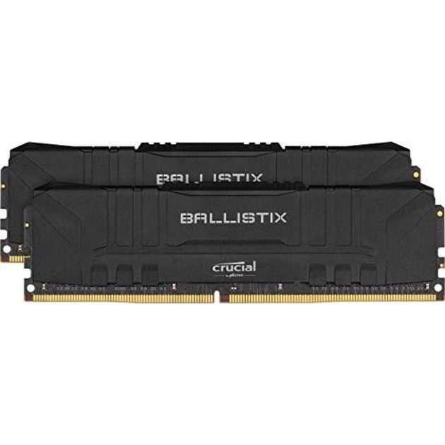 Модуль пам'яті для комп'ютера DDR4 16GB (2x8GB) 2400 MHz Ballistix Black Micron (BL2K8G24C16U4B) - изображение 1