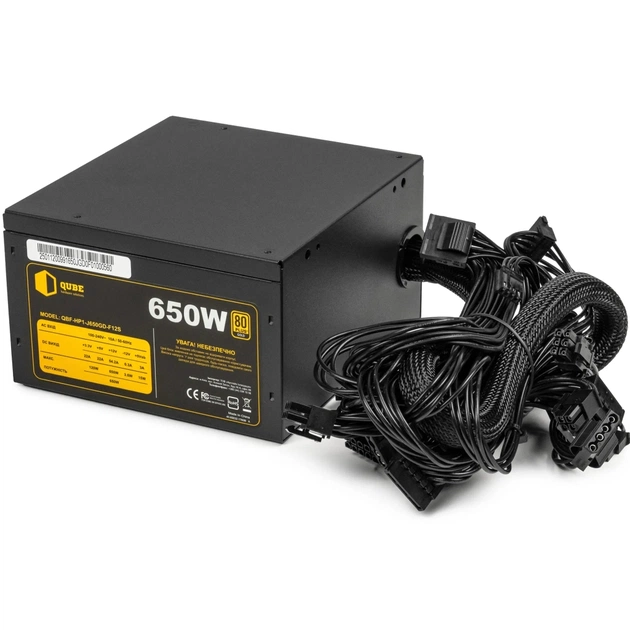 Блок живлення Qube 650W (QBF-HP1-J650GD-F12S) - зображення 1