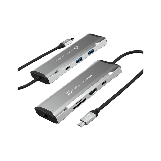 Порт-реплікатор J5create Dock-Station USB-C 10Gbps, 7-in-1 (хаб/HDMI/PD/картридер) (JCD393-N) - picture 5