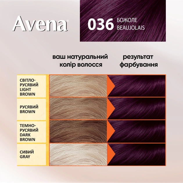 Фарба для волосся Acme Color Avena Gloss Color Стійка 036 - Божоле (4823115502711) - picture 5