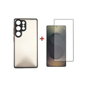 Чохол до мобільного телефона Dengos Kit Samsung Galaxy S25 Ultra Matte + glass (Black) (DG-KM-144) зображення 1