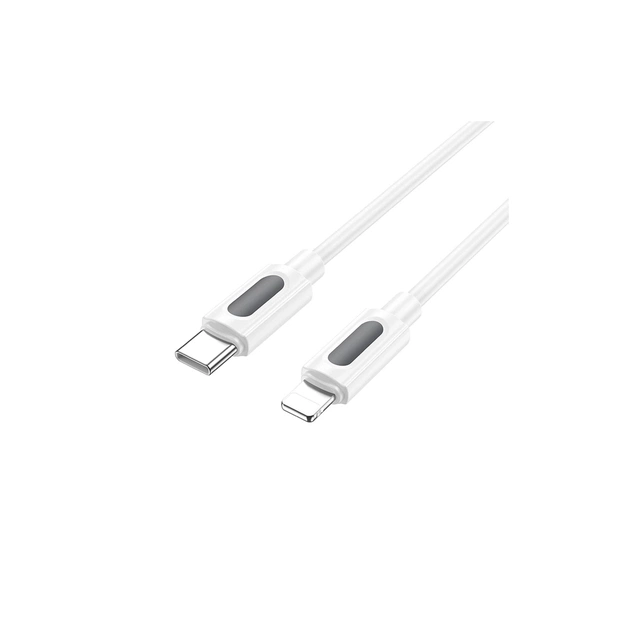 Дата кабель USB-C to Lightning 1.0m PD silicone BX114 Structure white BOROFONE (6941991116834) - зображення 1