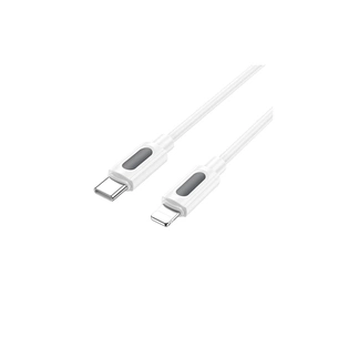 Дата кабель USB-C to Lightning 1.0m PD silicone BX114 Structure white BOROFONE (6941991116834) зображення 1