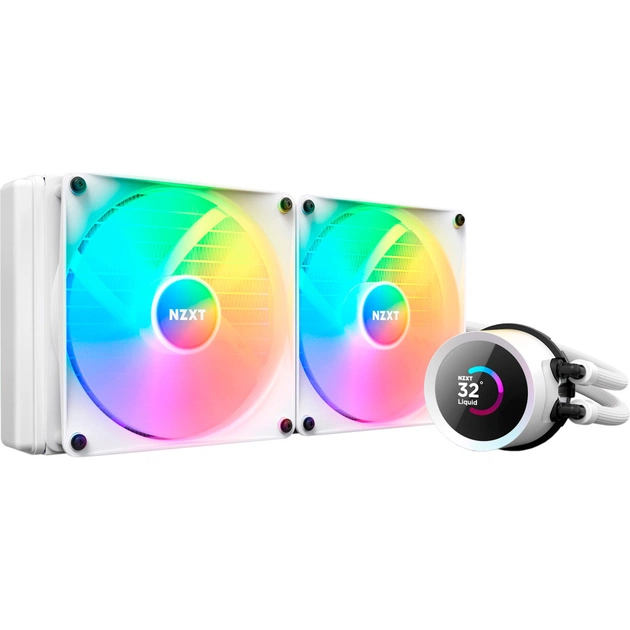 Система жидкостного охлаждения NZXT Kraken RGB 280mm w/Display, (RL-KR280-W1) - изображение 1