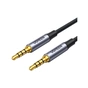Кабель мультимедійний 3.5mm M to 3.5mm M 2.0m (4pin) AV183 gray Ugreen (20782) - зменшене зображення 2