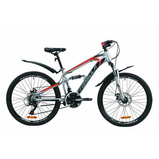 Велосипед Formula 24" BLAZE AM2 DD рама-14" St 2020 сіро-чорний з червоним (OPS-FR-24-201) - изображение 1
