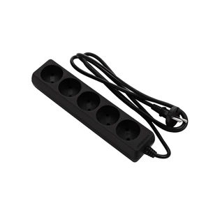 Мережевий подовжувач 2E 5XCEE7/17, 1.5м, black (2E-U0510M1.5BK) зображення 1