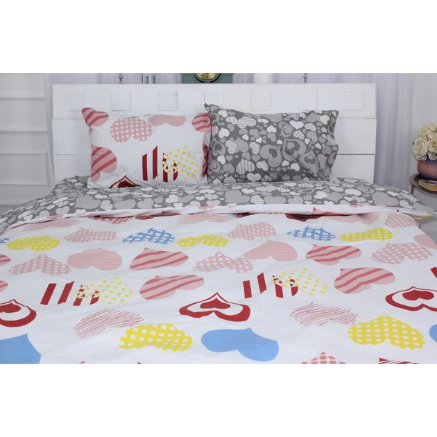 Постільна білизна MirSon Бязь 17-0532 Bright hearts 110х140 (2200003782219) - зображення 1