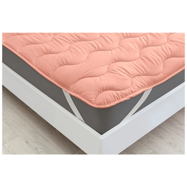 Наматрацник MirSon №1761 Eco Light Coral Silk на гумці в кутках 80x190 см (2200003711981) - зображення 4