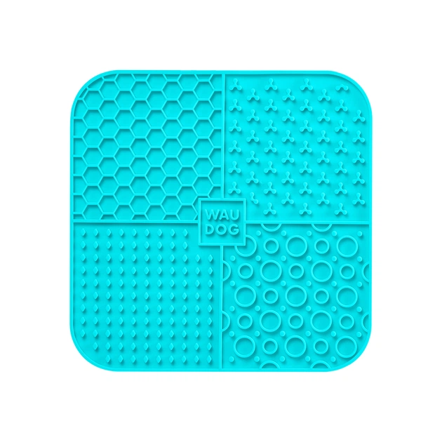 Універсальний посуд для тварин WAUDOG Silicone Килимок для злизування 19х19х1 см блакитний (23522) - picture 3