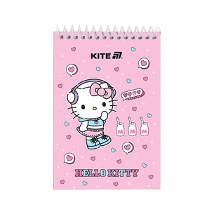Блокнот Kite на спіралі Hello Kitty А6, 48 аркушів, нелінований (HK25-196-1) зображення 1