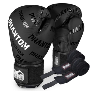 Боксерські рукавички Phantom APEX Velcro Black 12 унцій (PHBG2368-12) зображення 1