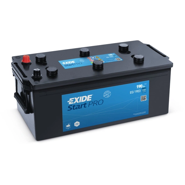 Аккумулятор автомобильный EXIDE Start PRO 190A (EG1903) - изображение 1