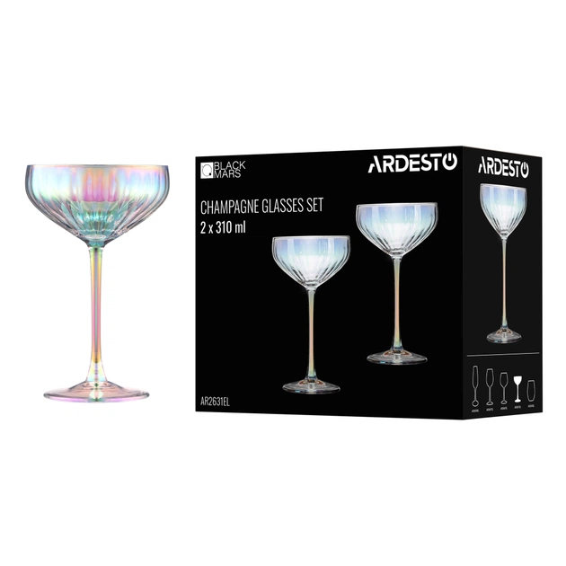 Набір келихів Ardesto Black Mars Zenith 310мл, 2шт, скло, прозорий (AR2631EL) - picture 3
