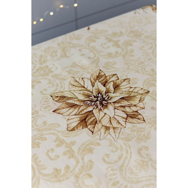 Скатертина Прованс гобеленова з велюром Золоте свято 135х220 см (036319) - picture 6