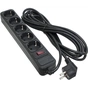 Мережевий фільтр живлення Patron 5.0 m3*1mm2 (SP-1055) 5 розеток BLACK (EXT-PN-SP-1055) - зменшене зображення 1