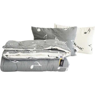 Ковдра MirSon Набір бавовняний №3043 Color Fun Line Cat ковдра 172х205+2 п (2200004842882) зображення 1