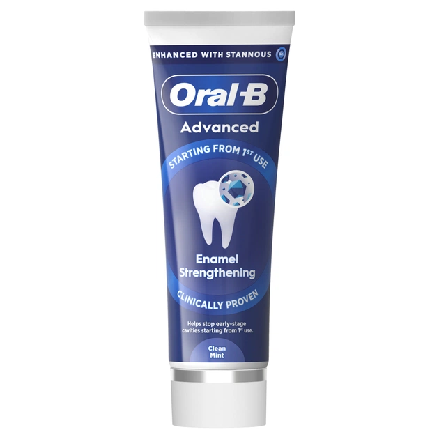Зубная паста Oral-B Advanced Укрепление эмали Чистая мята 75 мл (8006530090797) - изображение 1