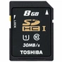 Карта пам'яті Toshiba 8Gb SDHC UHS-I class 10 (SD-T008UHS1(BL5) - зменшене зображення 1