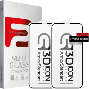 Скло захисне Armorstandart Icon 3D iPhone 13 mini Black 2 шт. (ARM62765) зображення 1