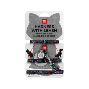 Шлея для котів Waucat Nylon з QR паспортом "Нескінченні світи" пластиковий фастекс (329-4058) зображення 1