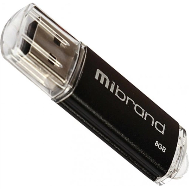 USB флеш накопичувач Mibrand 8GB Cougar Black USB 2.0 (MI2.0/CU8P1B) - изображение 1