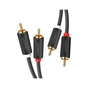 Кабель мультимедійний 2xRCA M to 2xRCA M 3.0m AV104 black Ugreen (10519) - зменшене зображення 2