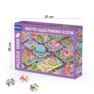 Пазл Orner Місто щасливих котів 1000 елементів зображення 1
