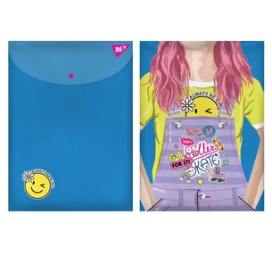 Папка - конверт Yes на кнопці А4 Smiley Girl (491882) зображення 1